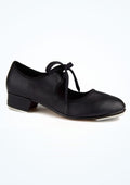 Alegra Black Basic Tie Front Tap Shoe