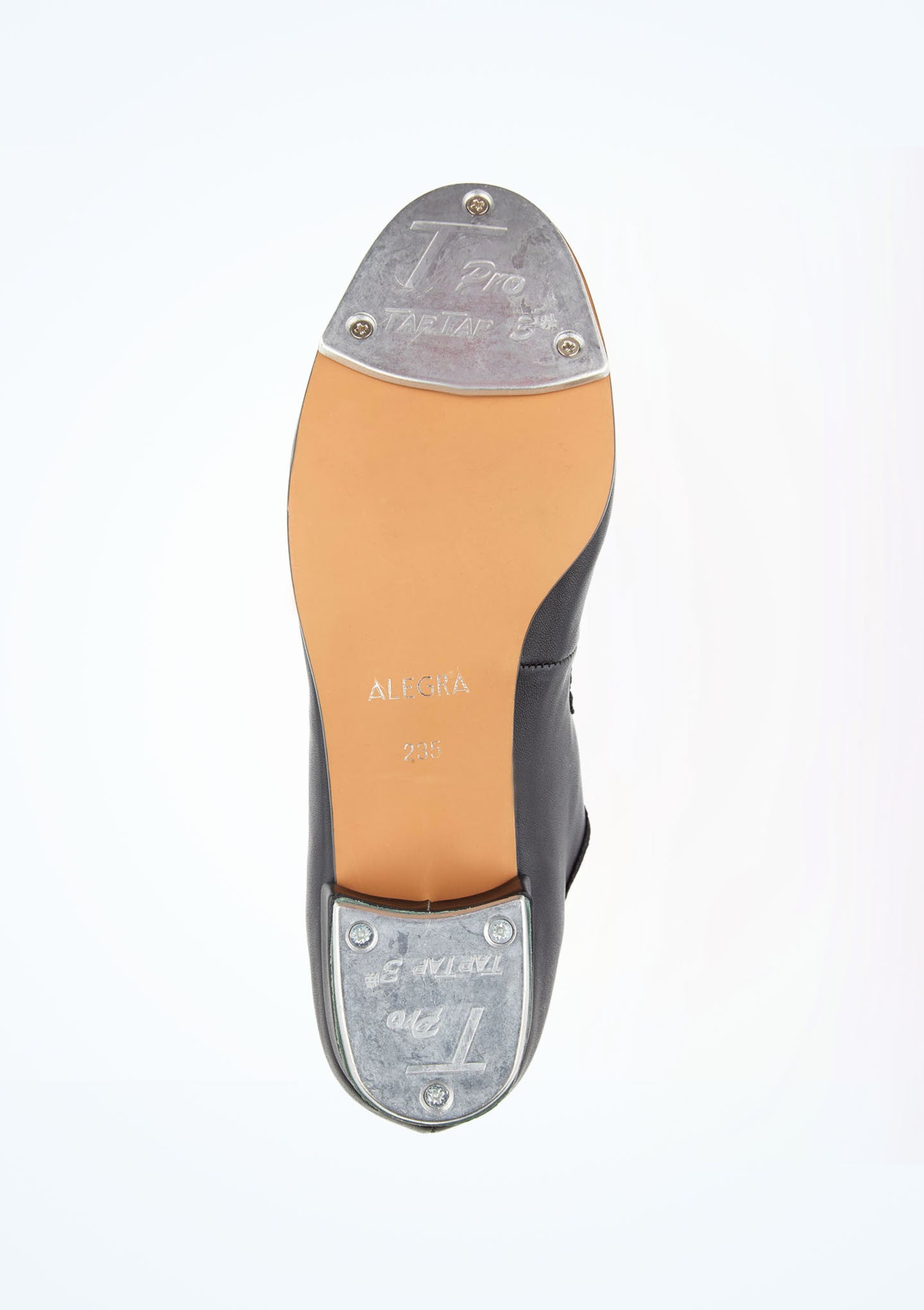 Alegra Black Basic Tie Front Tap Shoe