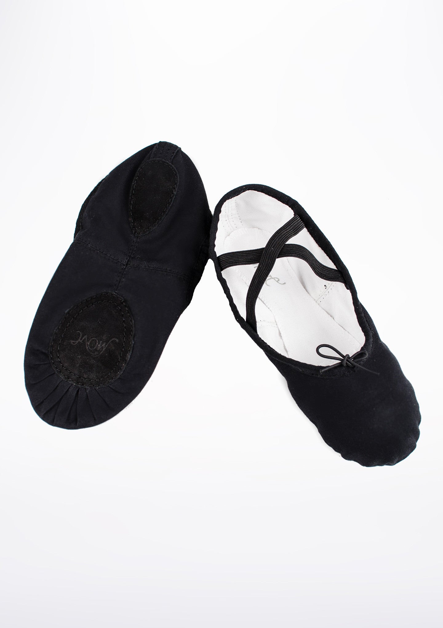 Move Dance Split Sole Black Canvas Ballet Shoe