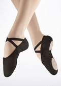 Freed Men's Black Canvas Split Sole Ballet Shoe