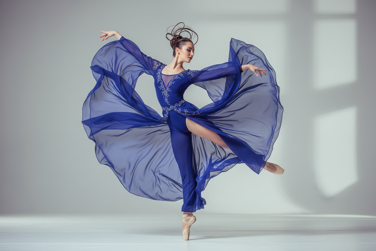 dancer showing dance wear 