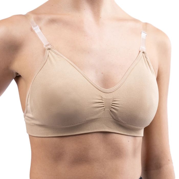 Silky Seamless Clear Back Bra Top
