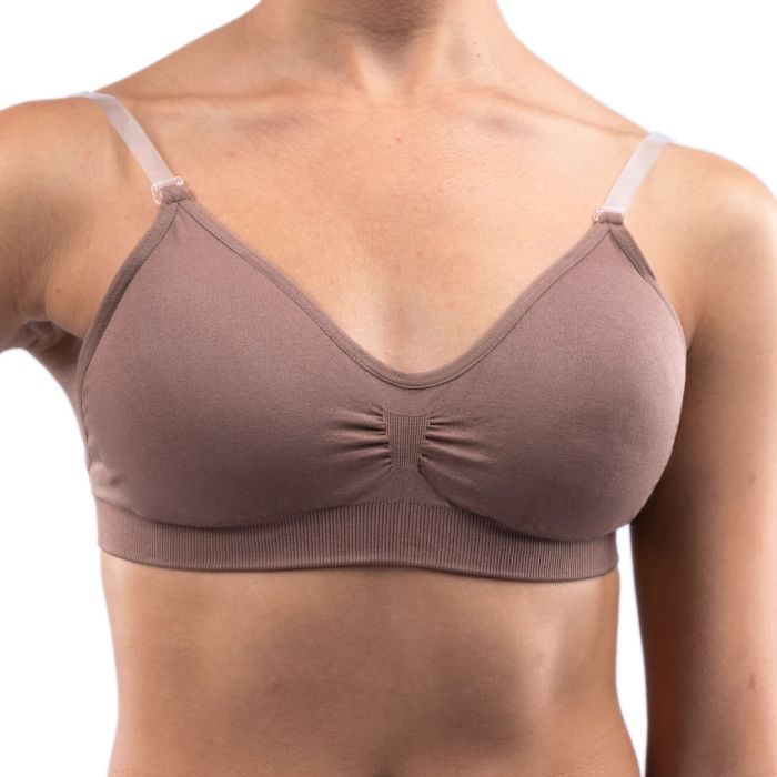 Silky Seamless Clear Back Bra Top